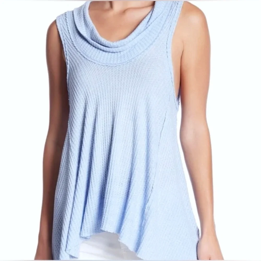We The Free Swing It Cowl Neck Tunic Tanktop Boho Chic Fairy Lagenlook Oversized